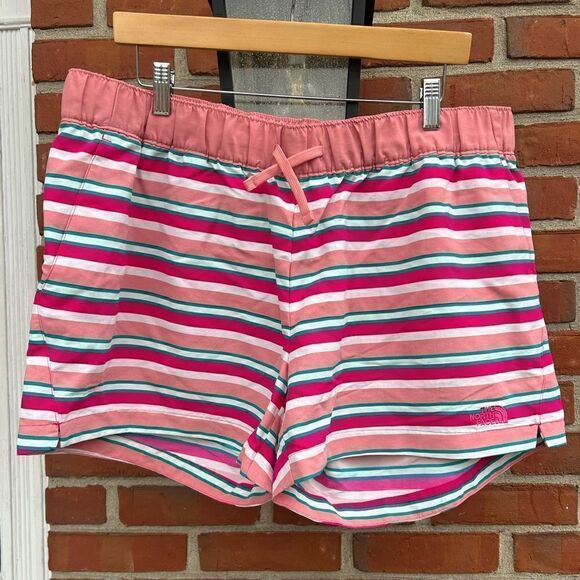 The North Face Pink Striped Class V Shorts - Picture 2 of 6